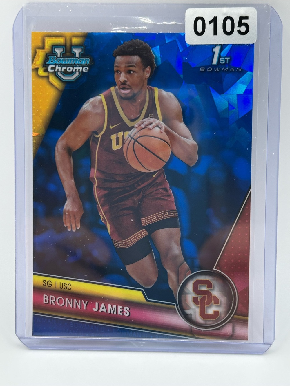 Bronny James 1st Bowman U Bowman Chrome Basktball Trading Card USC 🏀 *damaged